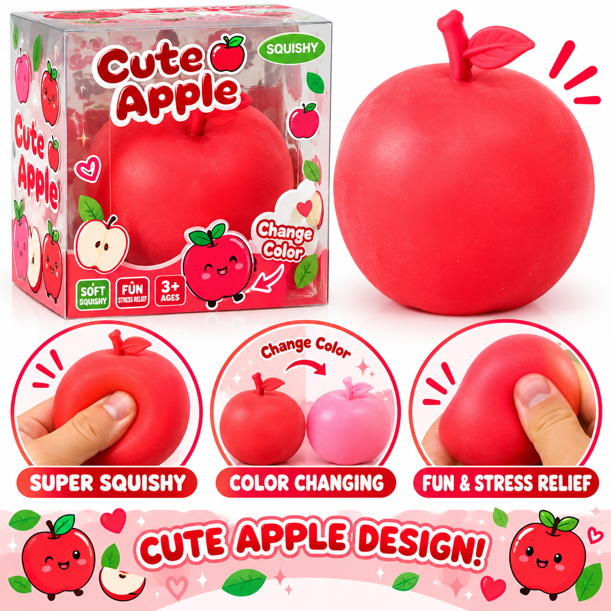 Apple Squishy Toy | Sensory Fidget Toy